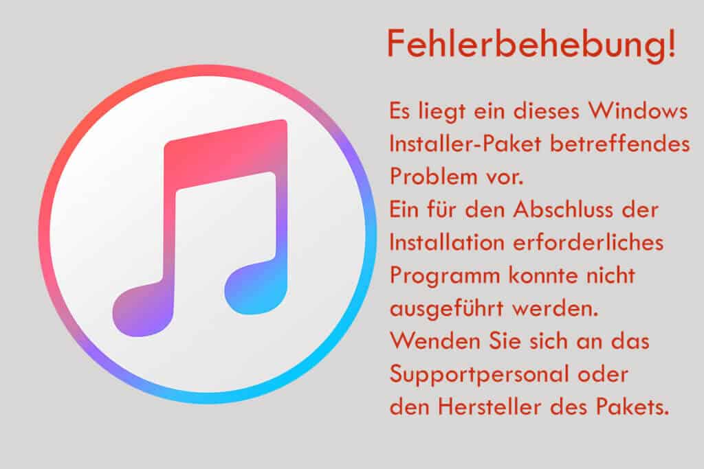 iTunes Problem Installer Paket