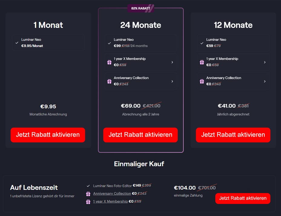 Luminar Neo Preis