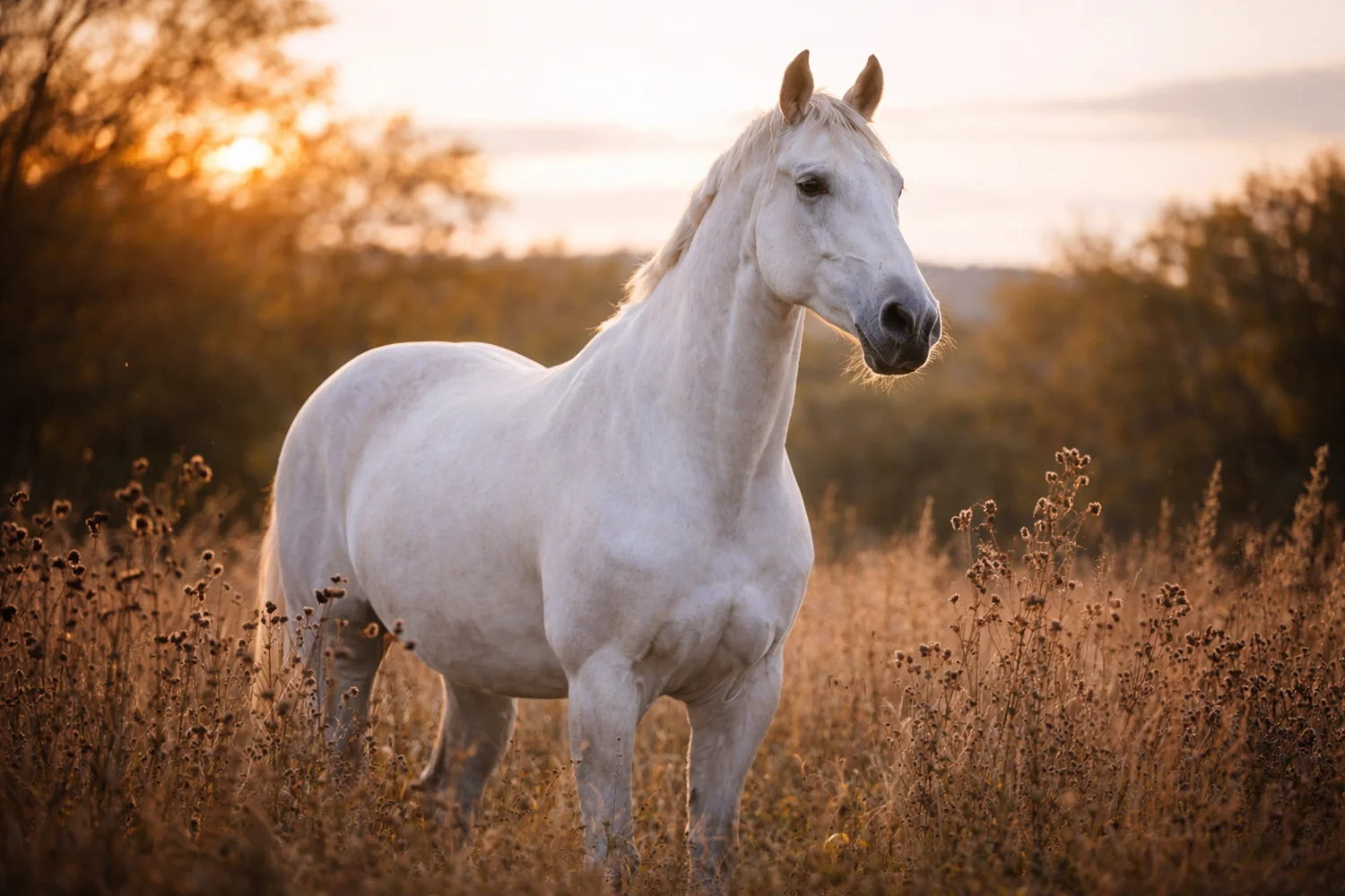 Pferde-fotografieren-Sonnenuntergang